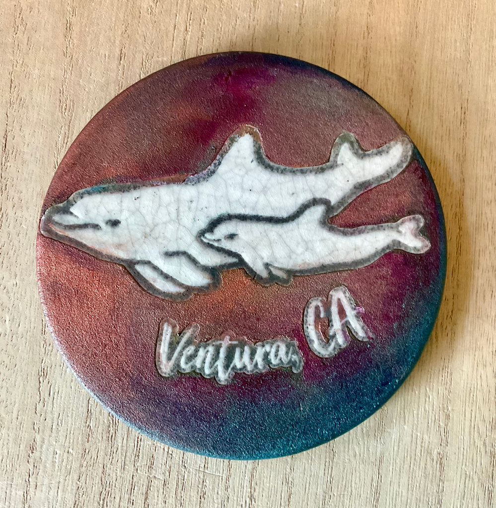 Raku Color Enhanced Pottery Coasters