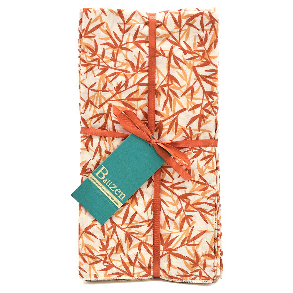 Bamboo Print Cloth Napkins Set