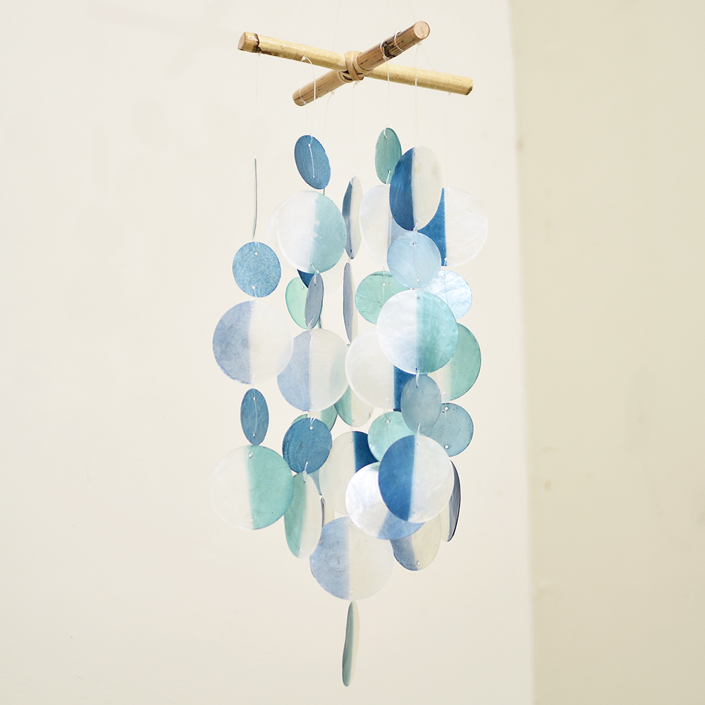 Capiz Cross Frame Chime