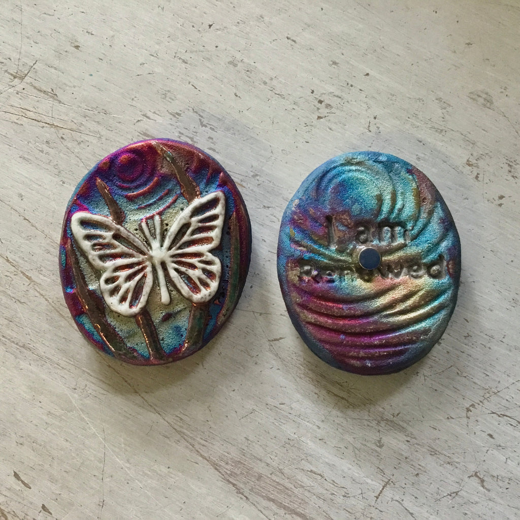 Raku Medallion Magnet