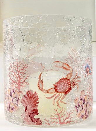 Jellyfish Crackle Glass Candle