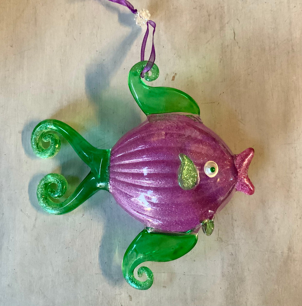 Fanciful Glass Fish Ornaments