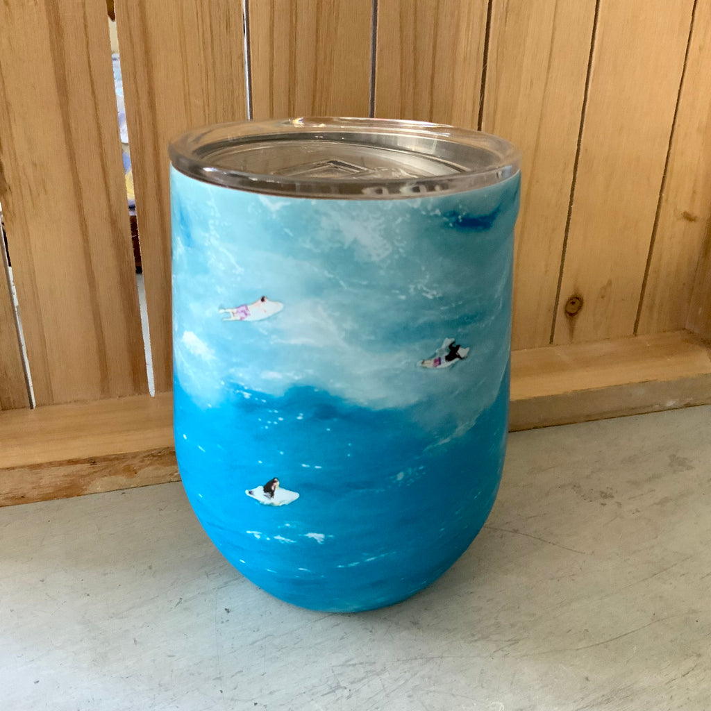 Gray Marlin Surfer Stemless Tumbler