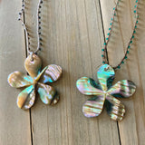 Abalone Flower Silk Beaded Necklace