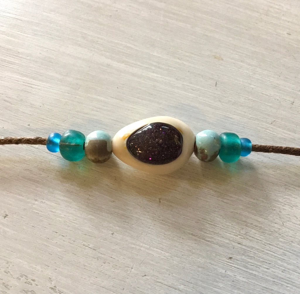 Colorful Cowrie Choker Necklace
