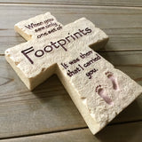 Footprints Cross Paper Weight