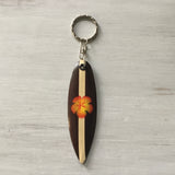 Hibiscus Surfboard Keychain