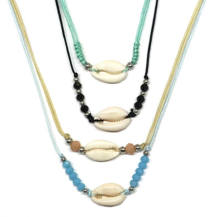 Colorful Cowrie Bead Necklace
