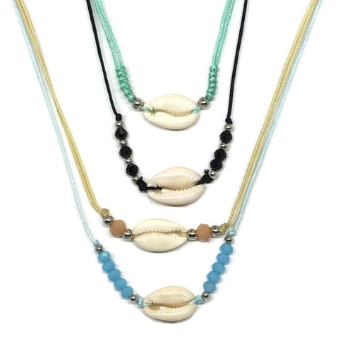 Colorful Cowrie Bead Necklace