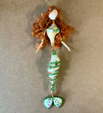 Dancing Mermaid Spiral Shell Ornament