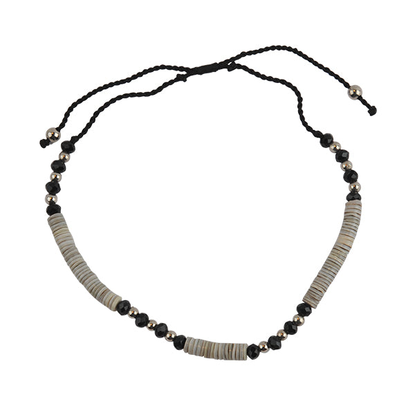 Shell Chip Crystal Beaded Anklet