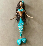 Dancing Mermaid Spiral Shell Ornament