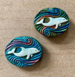Raku Medallion Magnet