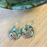Abalone Wave Donut Earrings