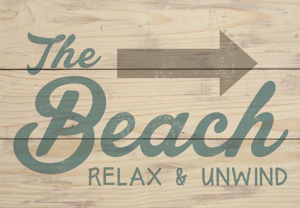 Beach Relax Wood Sign
