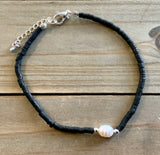 Puka Style Pearl Anklet