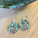 Abalone Wave Donut Earrings