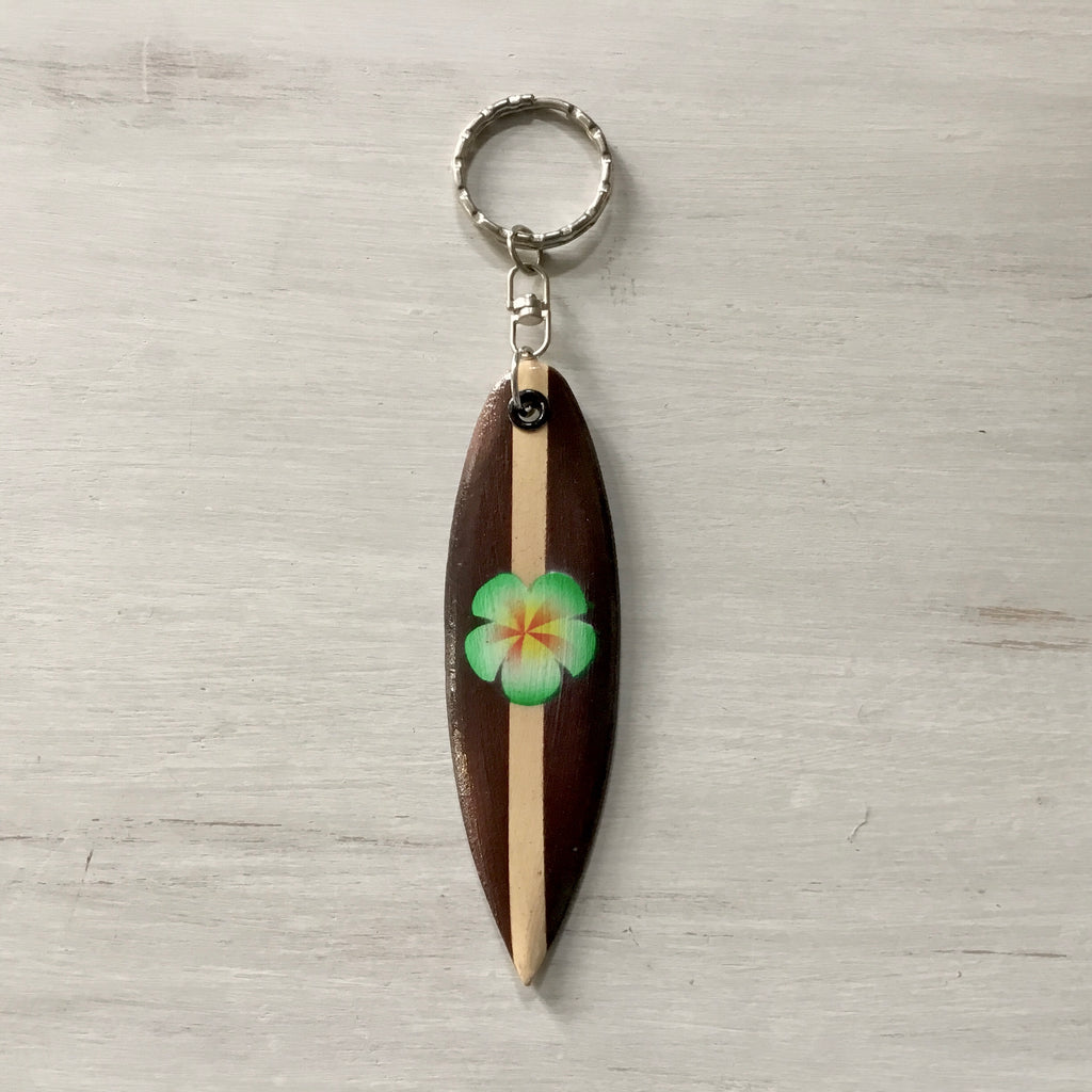 Hibiscus Surfboard Keychain