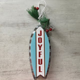 Christmas Surfboard Ornament