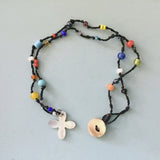 Seedbead Shell Charm Necklace