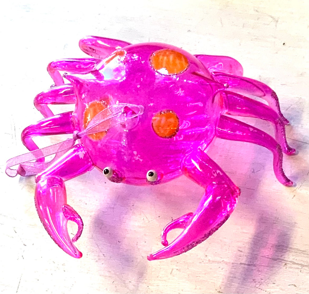 Glass Crab Ornament