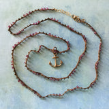 Brass Anchor Pendant Necklace