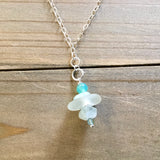 CA Sea Glass Pebble Necklace