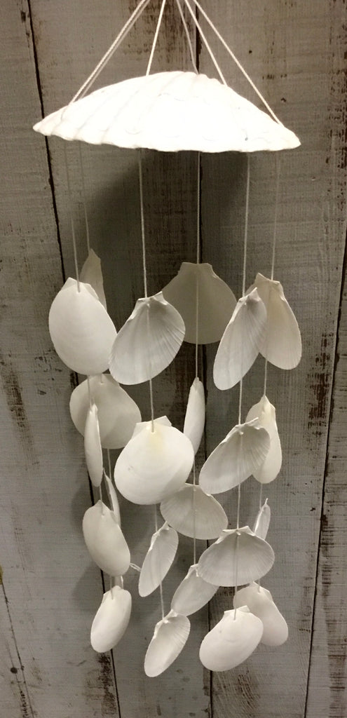 White Scallop Moon Shell Windchime