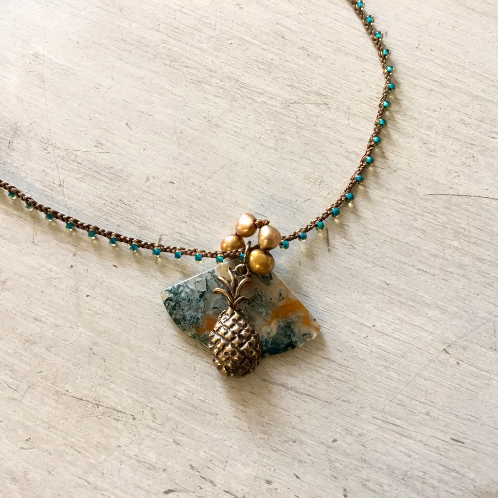 Pineapple Pearl Necklace