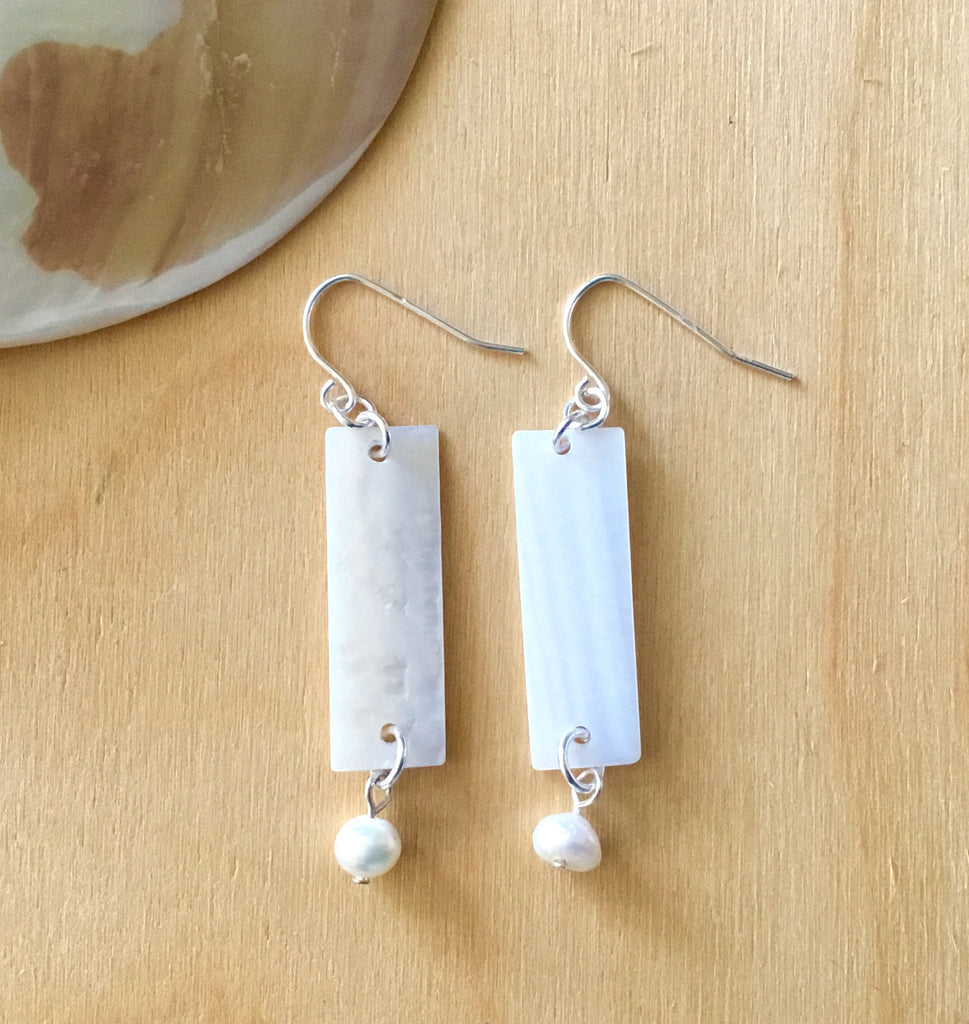 MOP Shell Drop Earrings