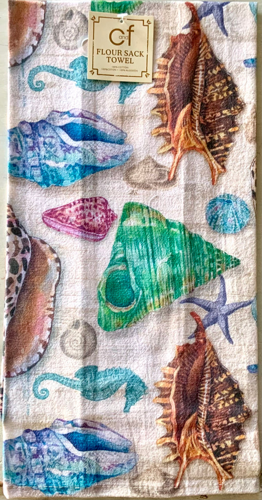 Beach Shell Flour Sack Towel