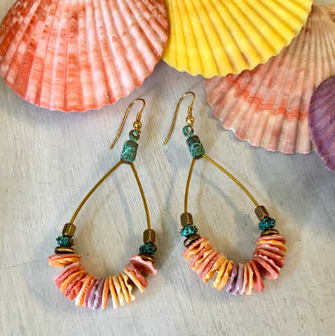 Red Coral Inlay Stud Earrings – Sea Things Ventura