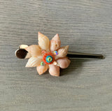 Seashell Flower Hair Pinch Clip
