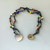 Seedbead Shell Charm Necklace