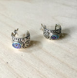 Abalone Inlay Stud Earrings