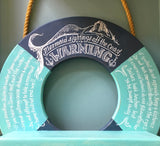 Mermaid Warning Lifesaver Shelf & Hook