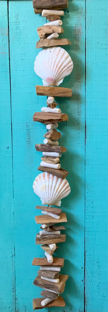 Driftwood Scallop Shell Drop