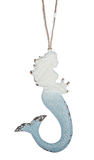 Weathered Mermaid Metal Ornament