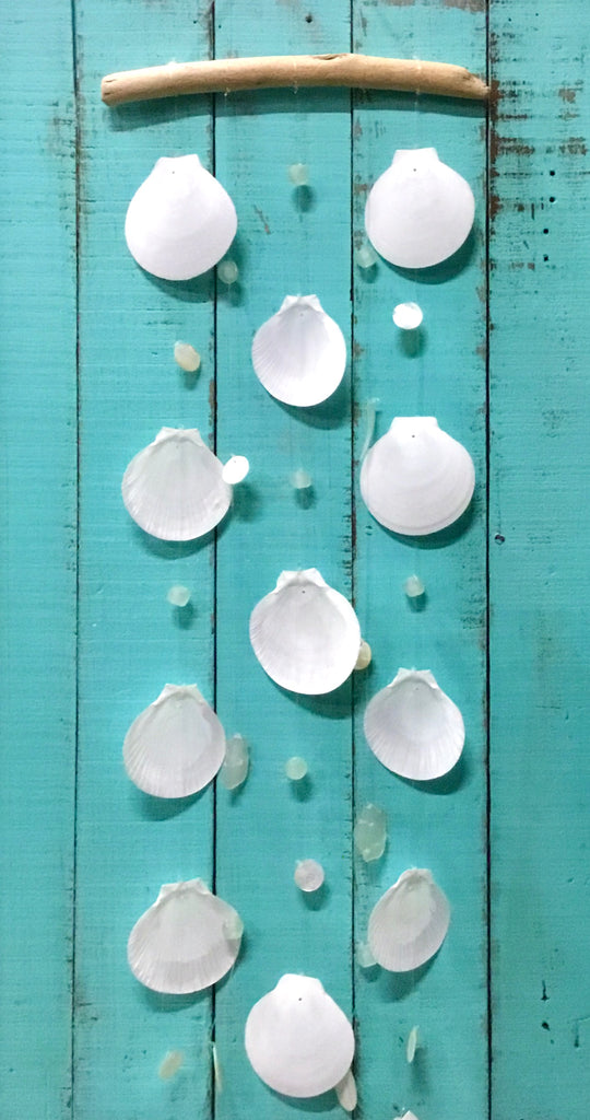 Driftwood MOP Moon Shell Windchime
