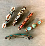 Seashell Leather Hair Clip