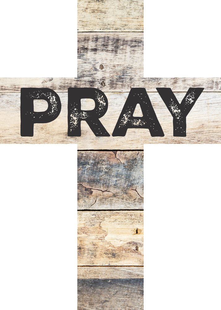 Pray Wood Cross Decor