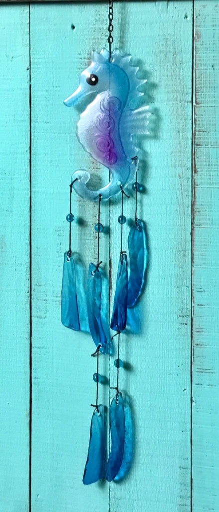 Seahorse Glass Windchime