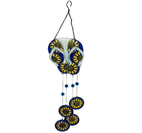 Flip Flops Glass Windchime