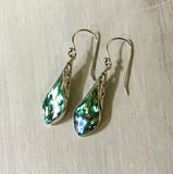 Abalone Filigree Rain Drop Earrings