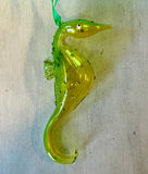 Dainty  Seahorse Glass Ornament