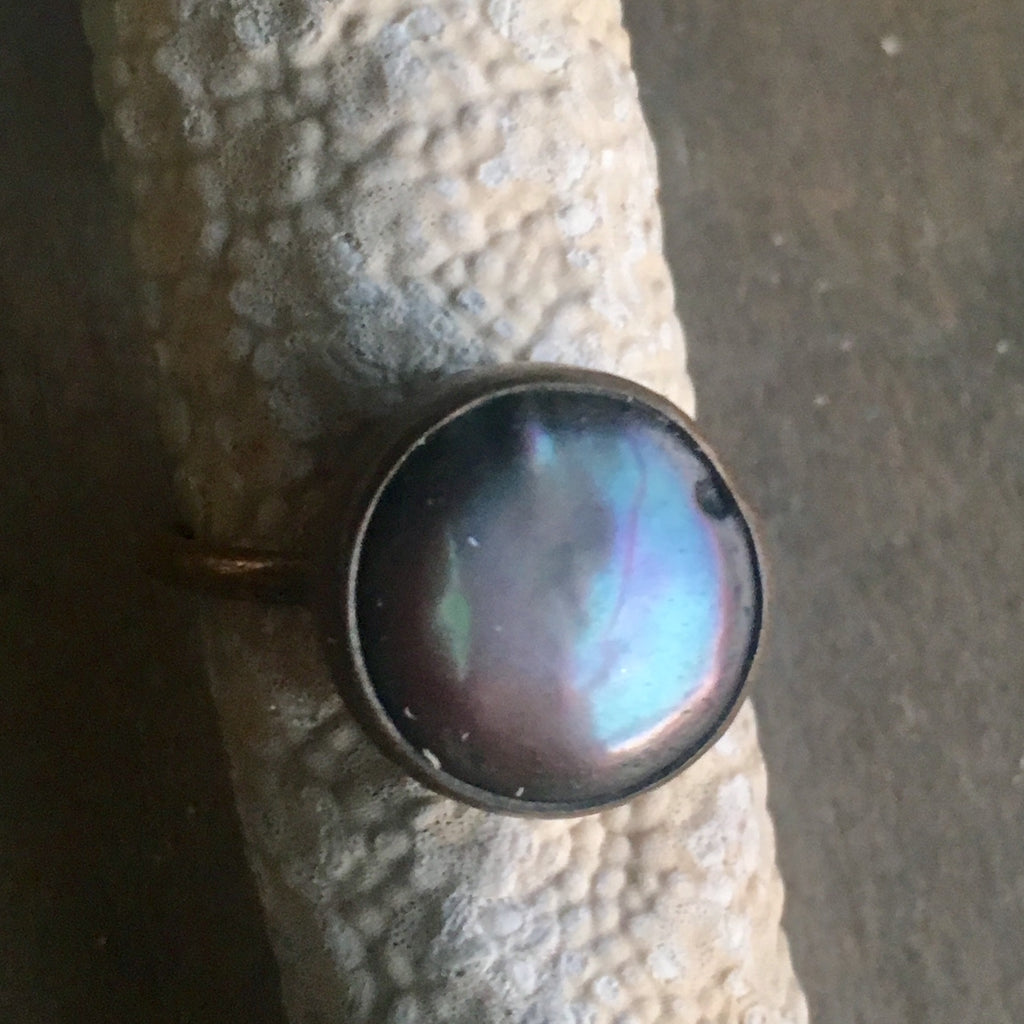 Pearl Brass Ring