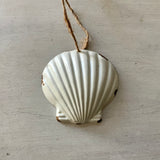 Weathered Metal Shell Ornament