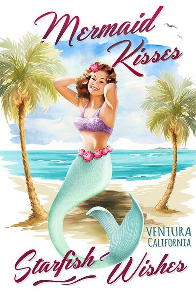 Ventura Mermaid Tin Sign