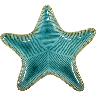 Ceramic Aqua Starfish Tray