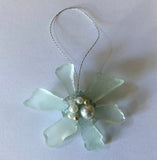 Jeweled Glass Flower Ornament